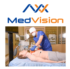 Leonardo-mannequin: geavanceerde medische simulatie voor training in reanimatie en noodsituaties, aangeboden door MedVision."